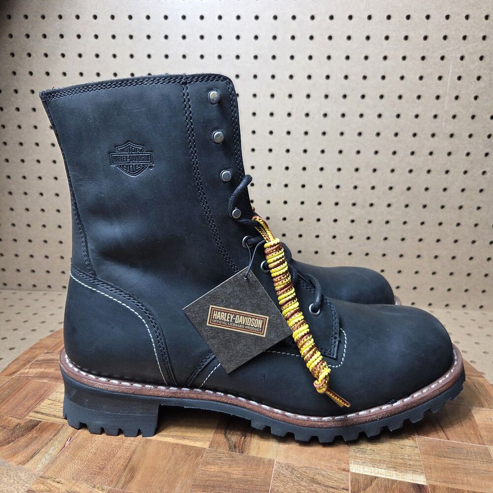 Harley-Davidson Motorcycle Men's Bentler Riding Boots Blk 7.5-Inch  Sz 13 D96268